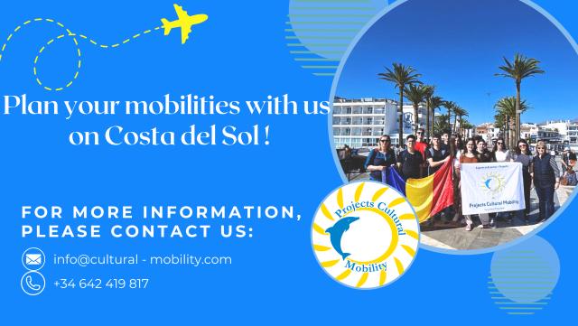 Plan your mobilities with us on Costa del Sol! For more information, please contact us: info@cultural-mobility.com +34 642 419 817